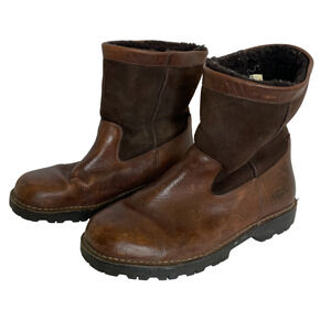 Men's 12 Ugg Beacon Chocolate Brown Suede Shearling Boots Leather